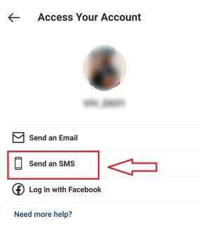 Click on send an SMS
