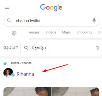 Rihanna Twitter Google Search