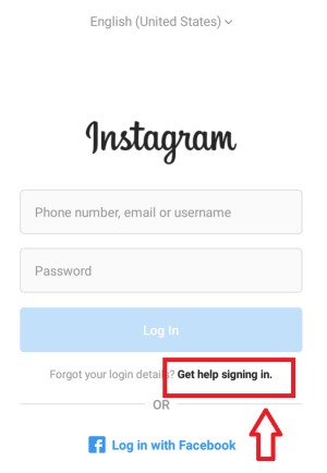 Instagram get help signing in