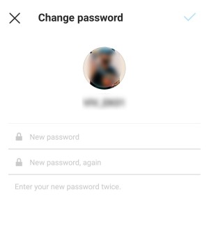 reset password in Instagram