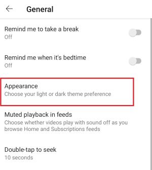 enable dark theme in youtube