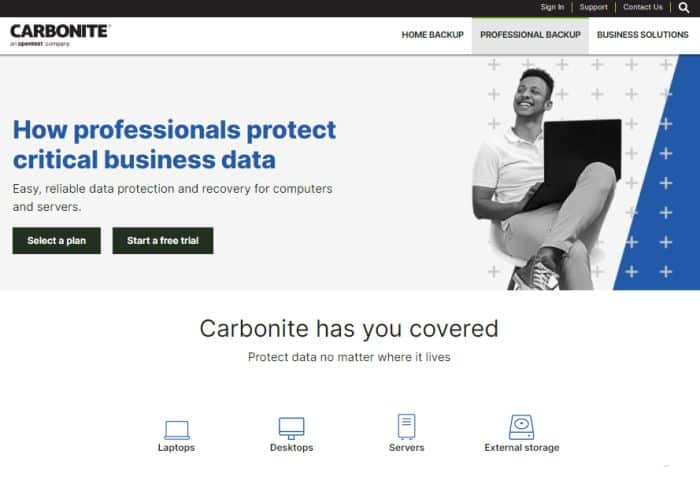 Carbonite cloud backup services
