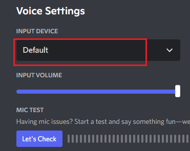 input device option