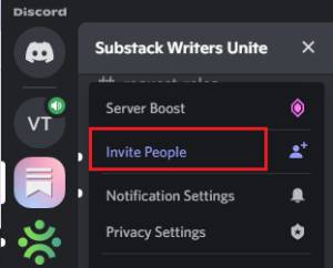 Create the invitation link for discord call
