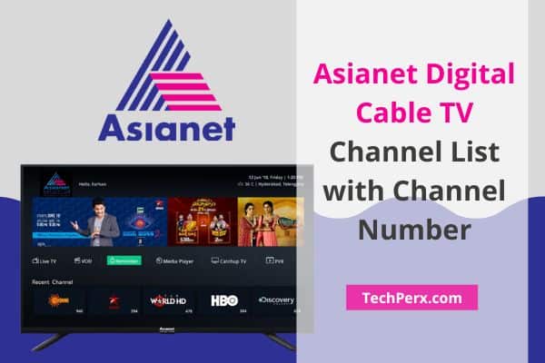 Asianet Digital TV Channel List with Channel Numbers